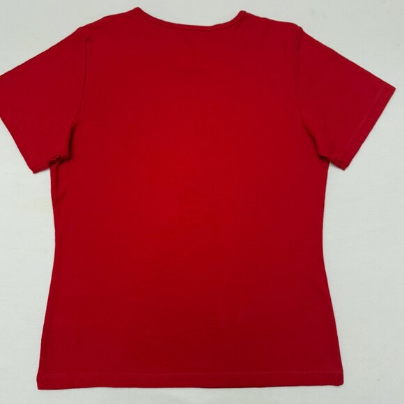 NWT Tommy Hilfiger Women's Red T-Shirt Size L - Picture 6 of 6